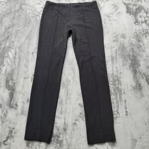 Yansi Fugel Pants Womens 6 Black Gray Mid Rise Front‎ Zip Skinny Front Back Seam